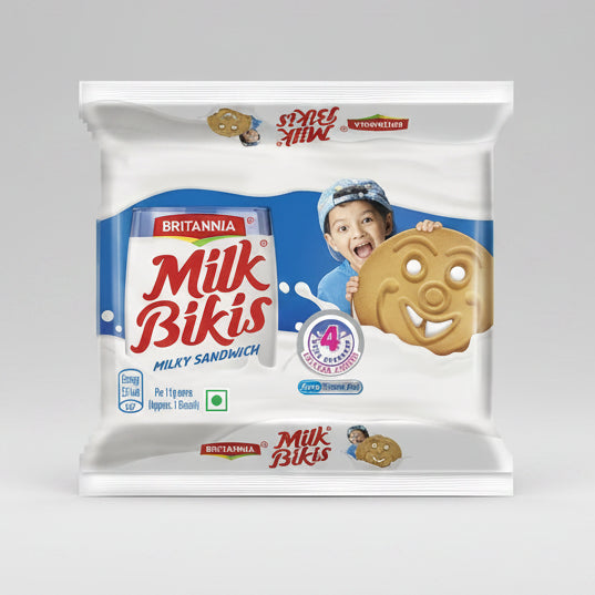 Britannia Milk Bikis Milk Cream Biscuits (200g)