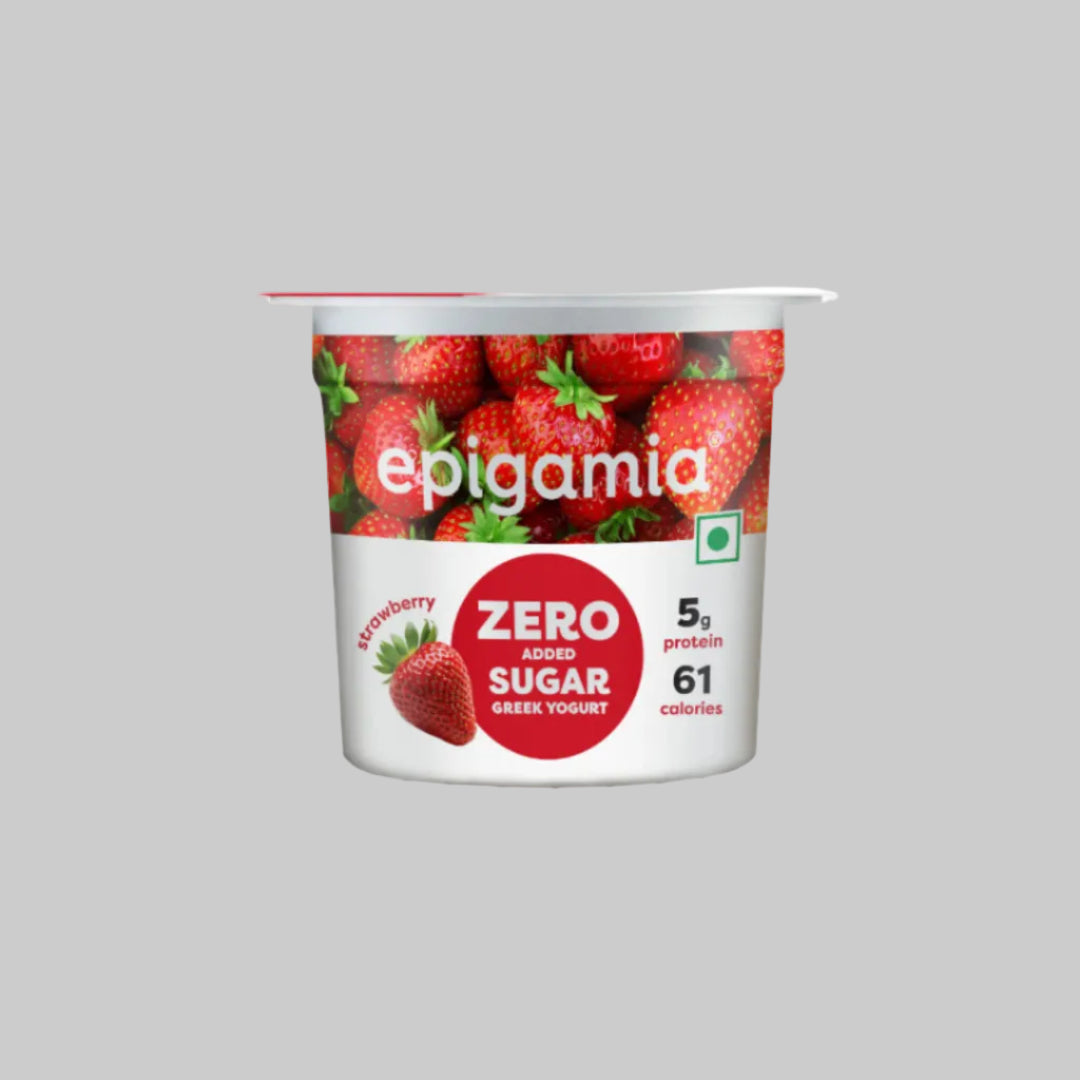 Epigamia Greek Yogurt Zero Added Sugar Strawberry (85g)