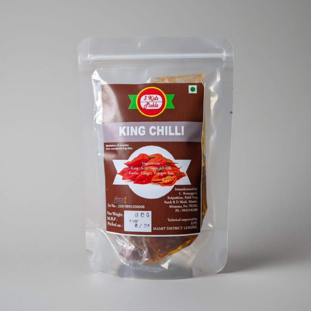 3 Kids Pickle King Chilli 80g