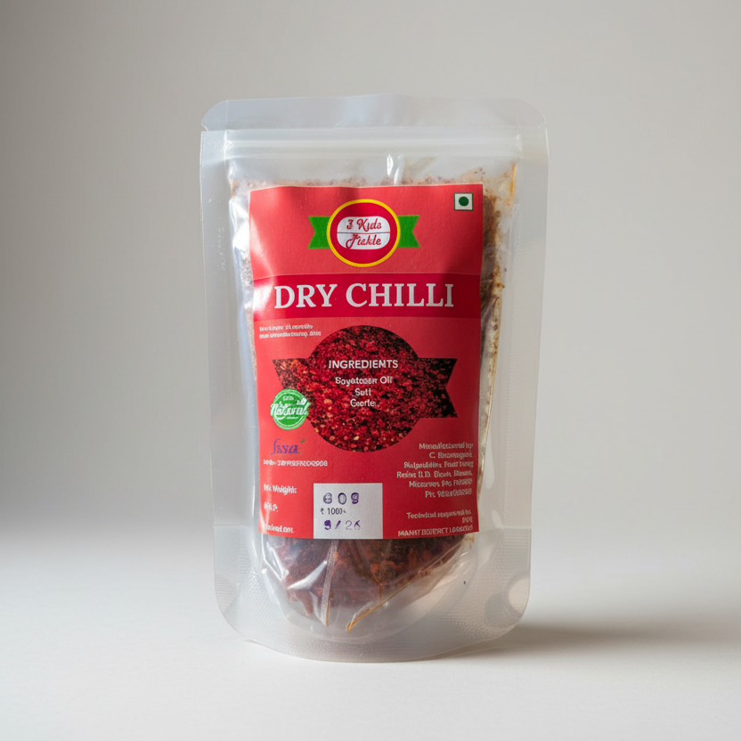 3 Kids Pickle Dry Chilli 80g