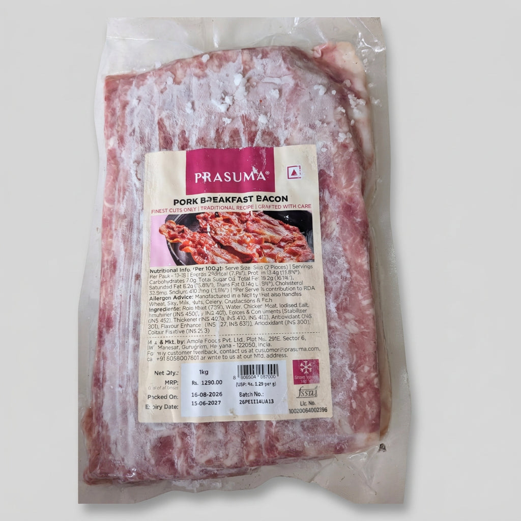 Prasuma Pork Breakfast Bacon 1KG