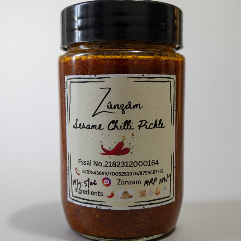 Sesame Chilli Pickle ZunZam (1 bottle)