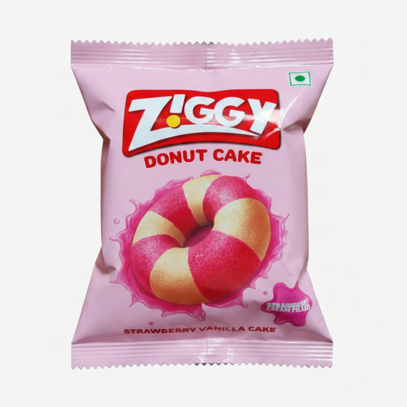 Ziggy Donut Cake Strawberry Vanilla Cake (53g)