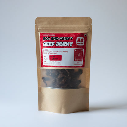 Hot and Crispy Beef Jerky AJ Foods (25g)