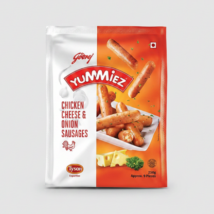 Yummiez Chicken Cheese & Onion Sausage 250g