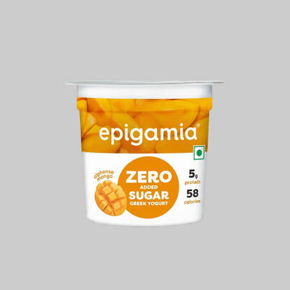 Epigamia Zero Added Sugar Greek Yogurt Alphonso Mango 85g