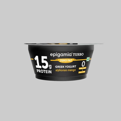Epigamia turbo Greek Yogurt Alphonso Mango 15g Protein