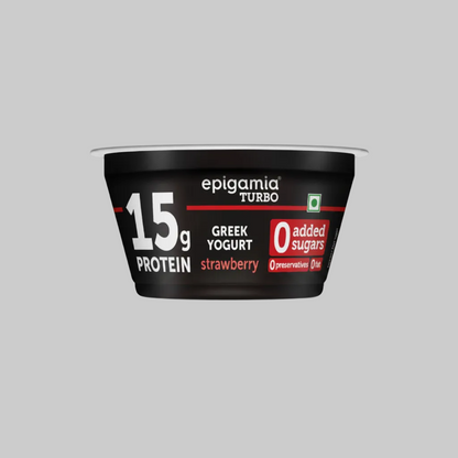 Epigamia turbo Greek Yogurt Strawberries 15g Protein