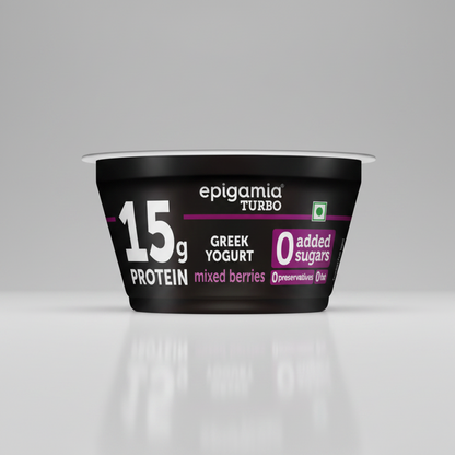 Epigamia turbo Greek Yogurt Mixed Berries 15g Protein