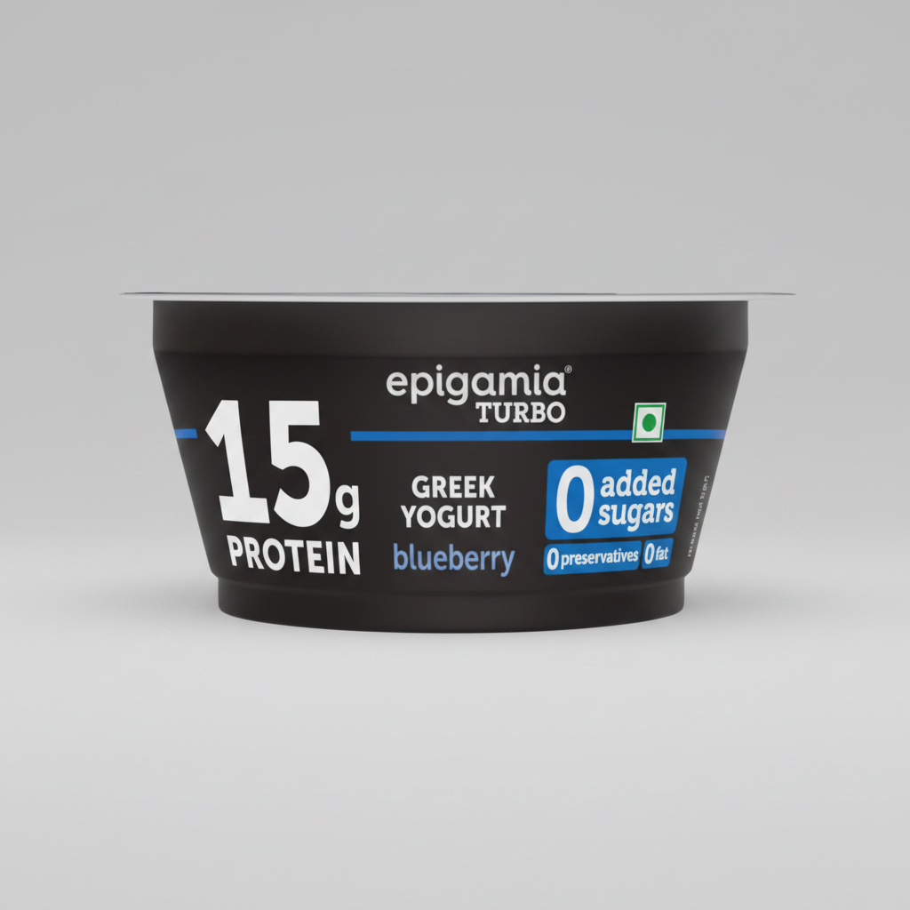 Epigamia turbo Greek Yogurt Blueberry 15g Protein