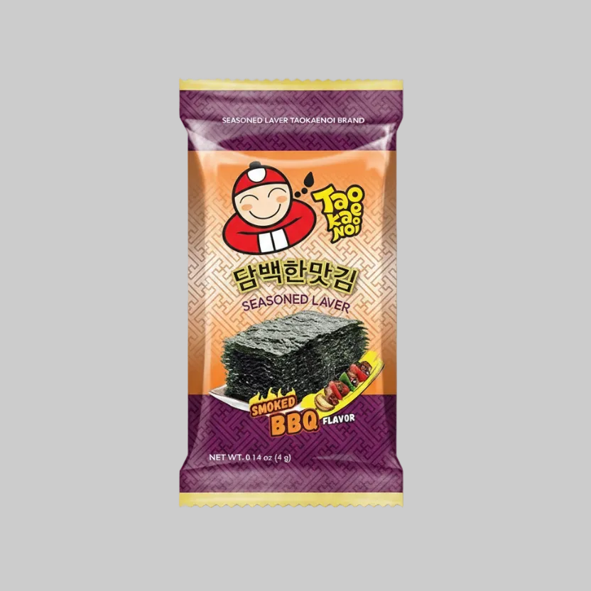 Seasoned Laver Seaweed Smoked BBQ Flavour 4g