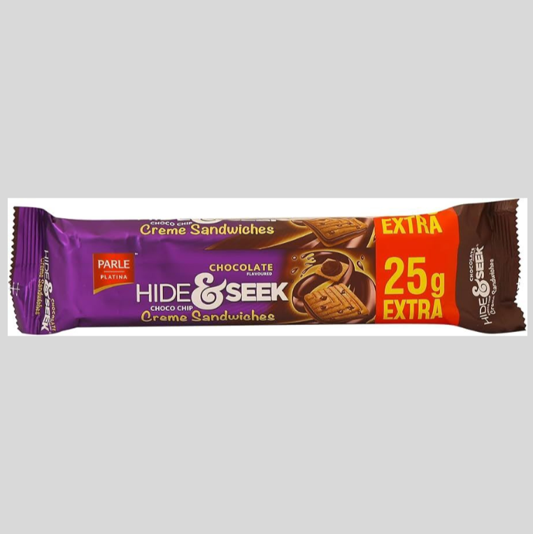 Hide & Seek Chocolate Flavoured Choco Chip Creme Sandwich 125g
