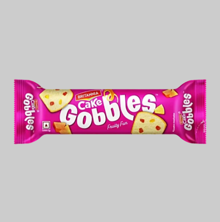 Britannia Cake Gobbles Fruity Fun 33g