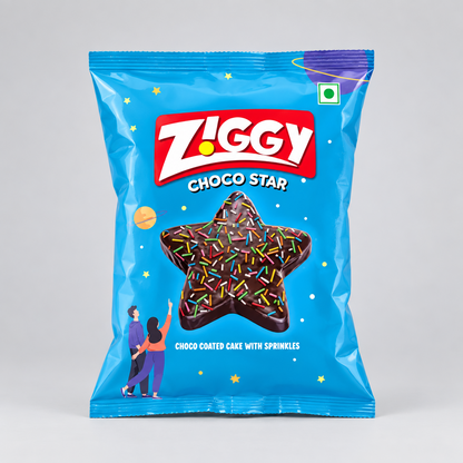 Ziggy Choco Coated Cake with Sprinkles 45g