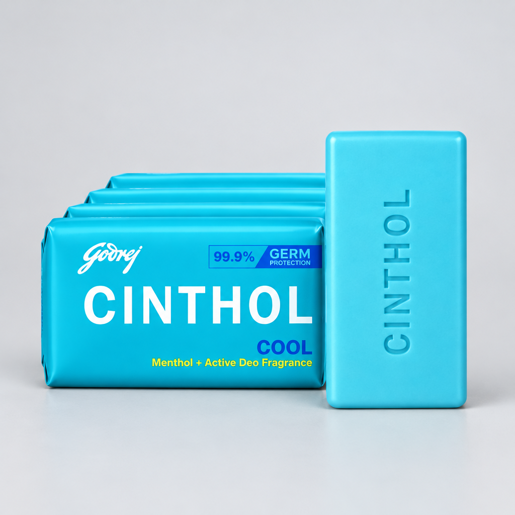 Cinthol Cool Menthol + Active Deo Fragrance 3+1