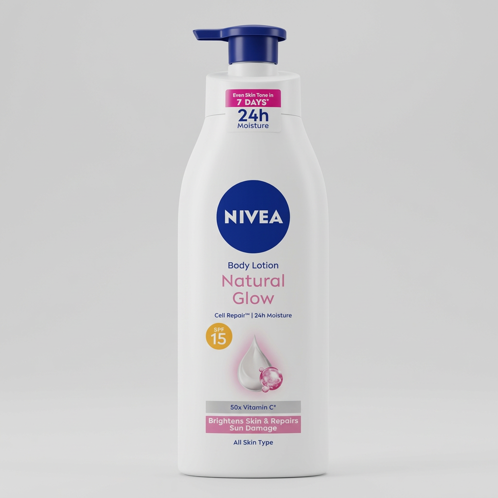 NIVEA Body Lotion Natural Glow Brighten Skin & Repairs Sun Damage 400ml