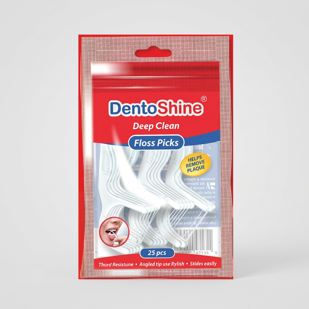 DentoShine Deep Clean Floss Picks 15pcs