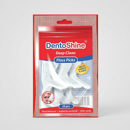 DentoShine Deep Clean Floss Picks 15pcs