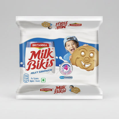 Britannia Milk Bikis Milk Cream Biscuits (200g)