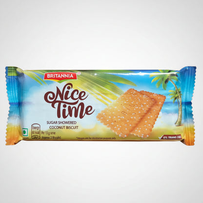 Britannia Nice Time Sugar Showered Coconut Biscuit (136g)