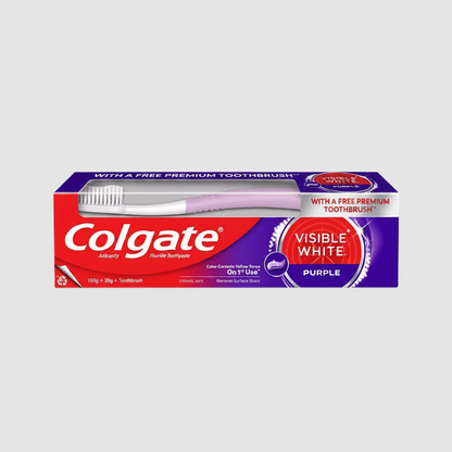 Colgate Visible Purple Toothpaste + Brush (120g)