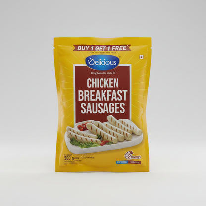 Delicious Chicken Breakfast Sausages Buy 1 Get 1 Free (250g)