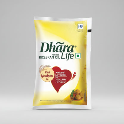 Dhara Life Refined Rice Bran Oil (1L)