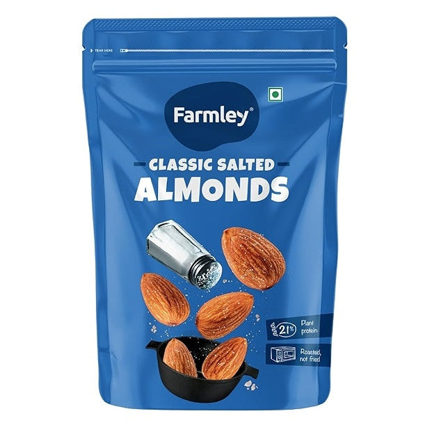 Farmley Classic Salted Roasted Almonds Badam (200g)