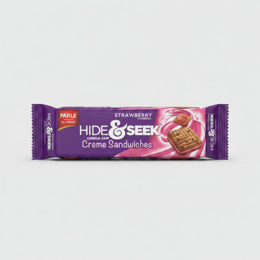 Hide & Seek Choco Chip Creme Sandwiches Strawberry Flavoured (125g)