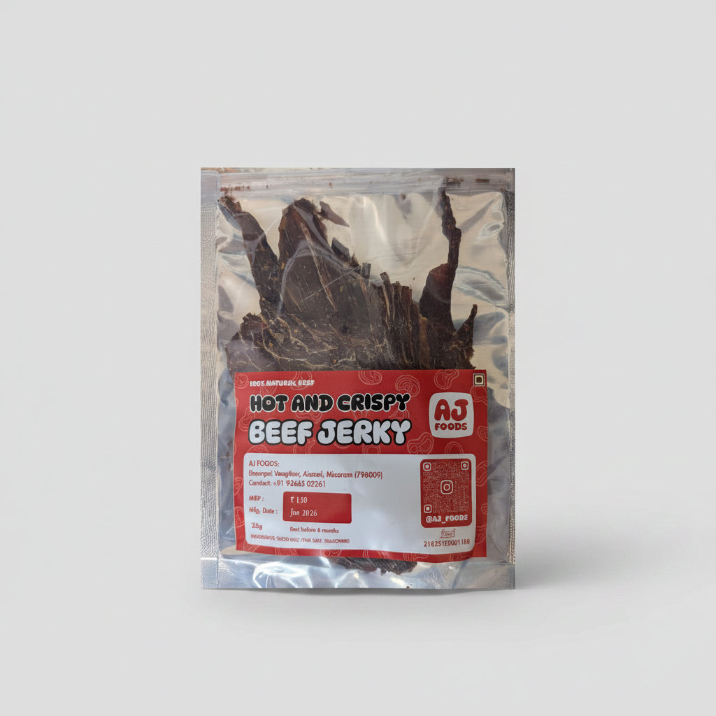Hot and Crispy Beef Jerky AJ Foods (25g)