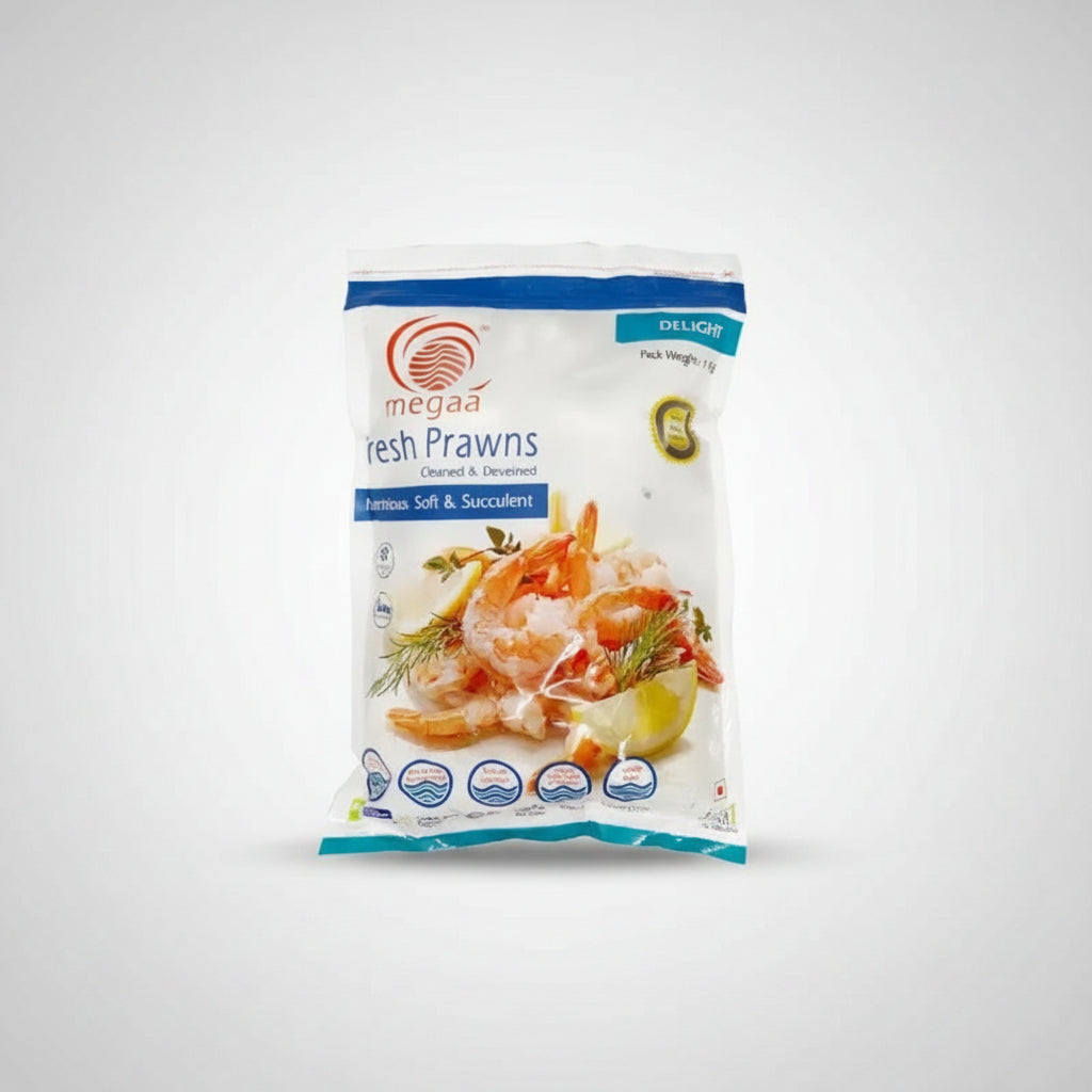 Mega Fresh Prawn Large Cleaned & Deveined 16/20 (1kg)