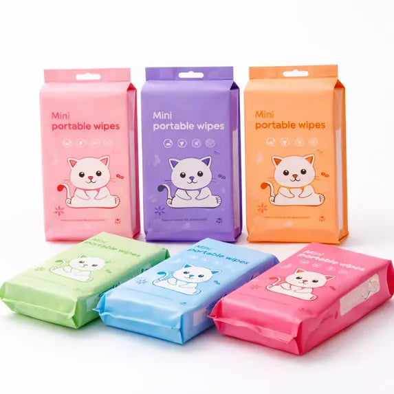 Mini Portable Wipes Blue (8Packs)