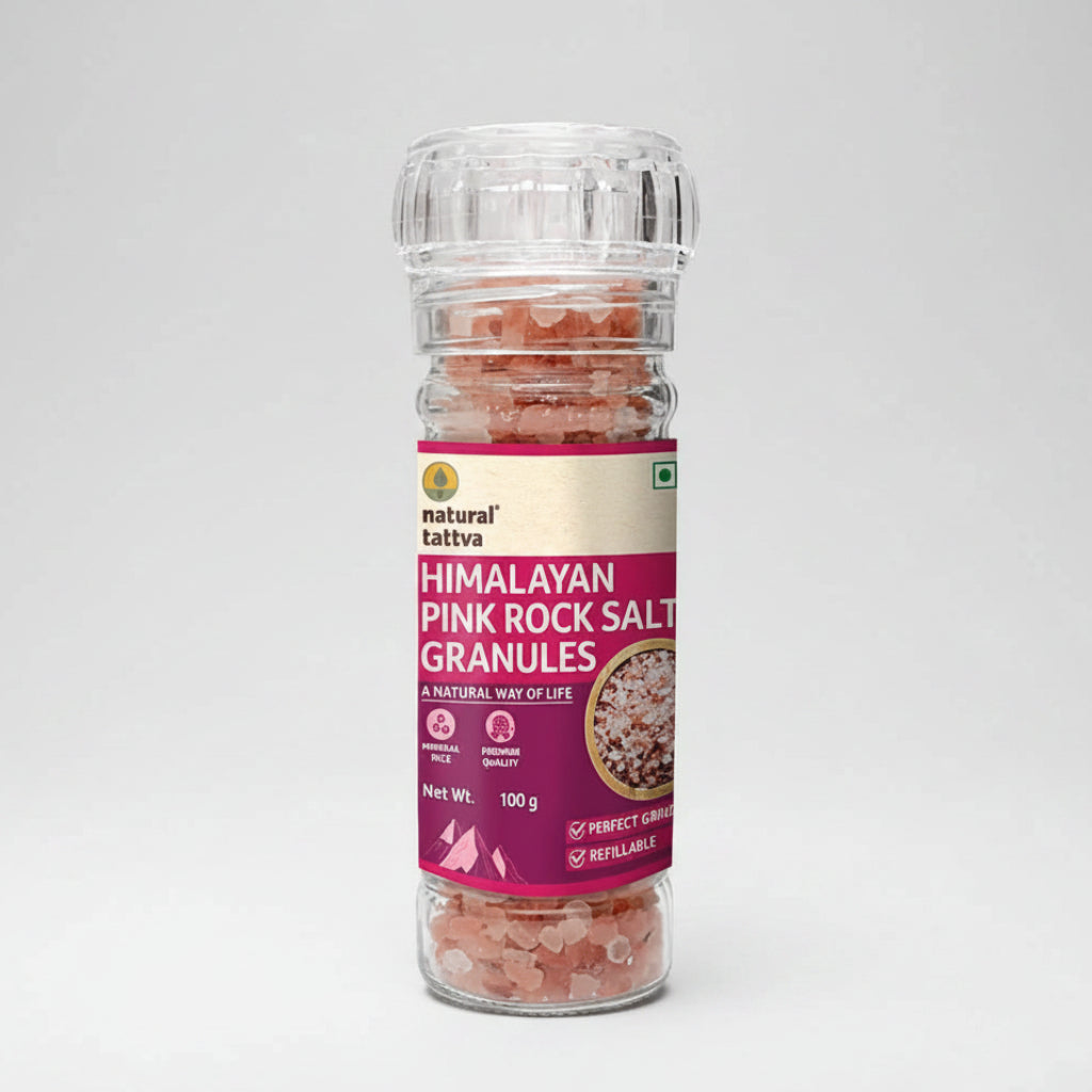 Natural Tattva Himalayan Pink Rock Salt Granules (100g)