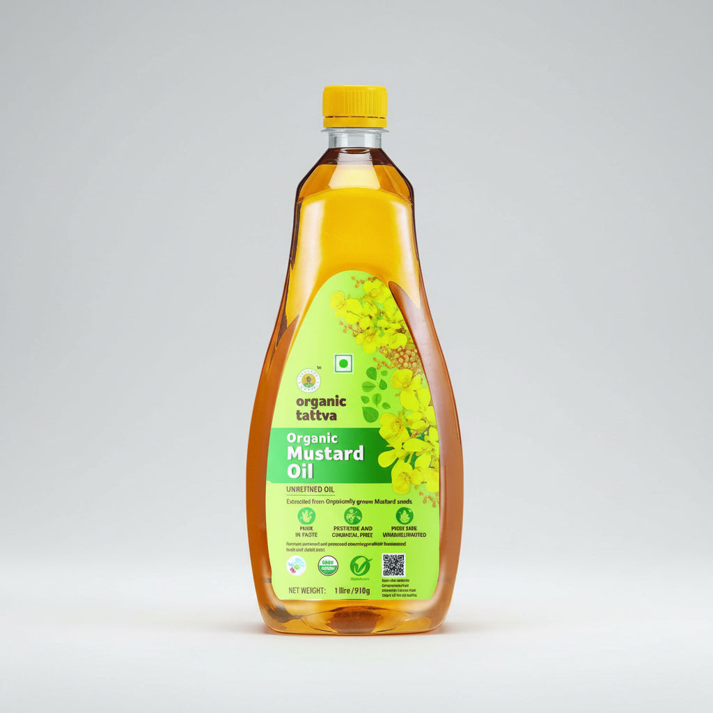 Organic Tattva Cold Pressed Mustard Oil (1L)