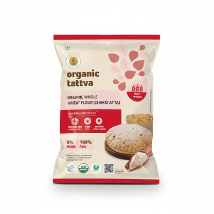 Organic Tattva Organic Whole Wheat Flour Chakki Atta (5kg)