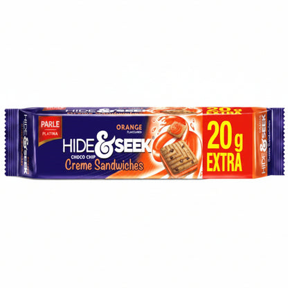 PARLE Hide and Seek Choco Chip Fab Orange Cream Filled (125g)