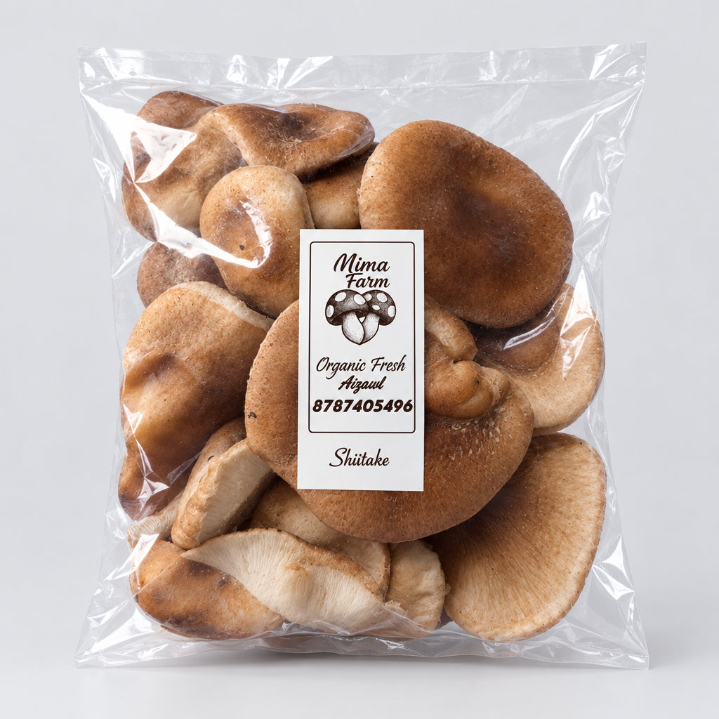 Shitake Mushroom 250g, Mima Farm Organic Fresh Aizawl