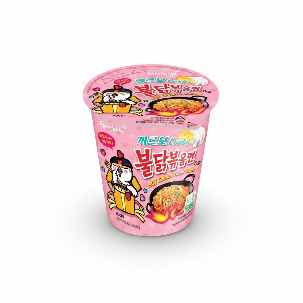 Samyang Carbonara Buldak Hot Chicken Flavor Korean Noodle Ramen Cup