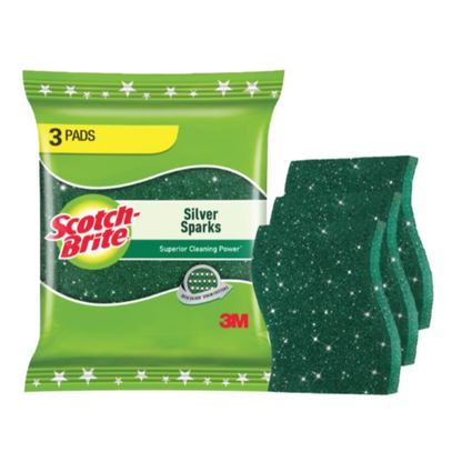 Scotch Brite Silver Sparks Scrub Pad 3M (3N)