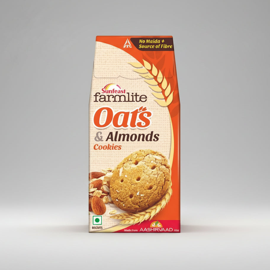 Sunfeast Farmlite Oats & Almond Cookies (150g)
