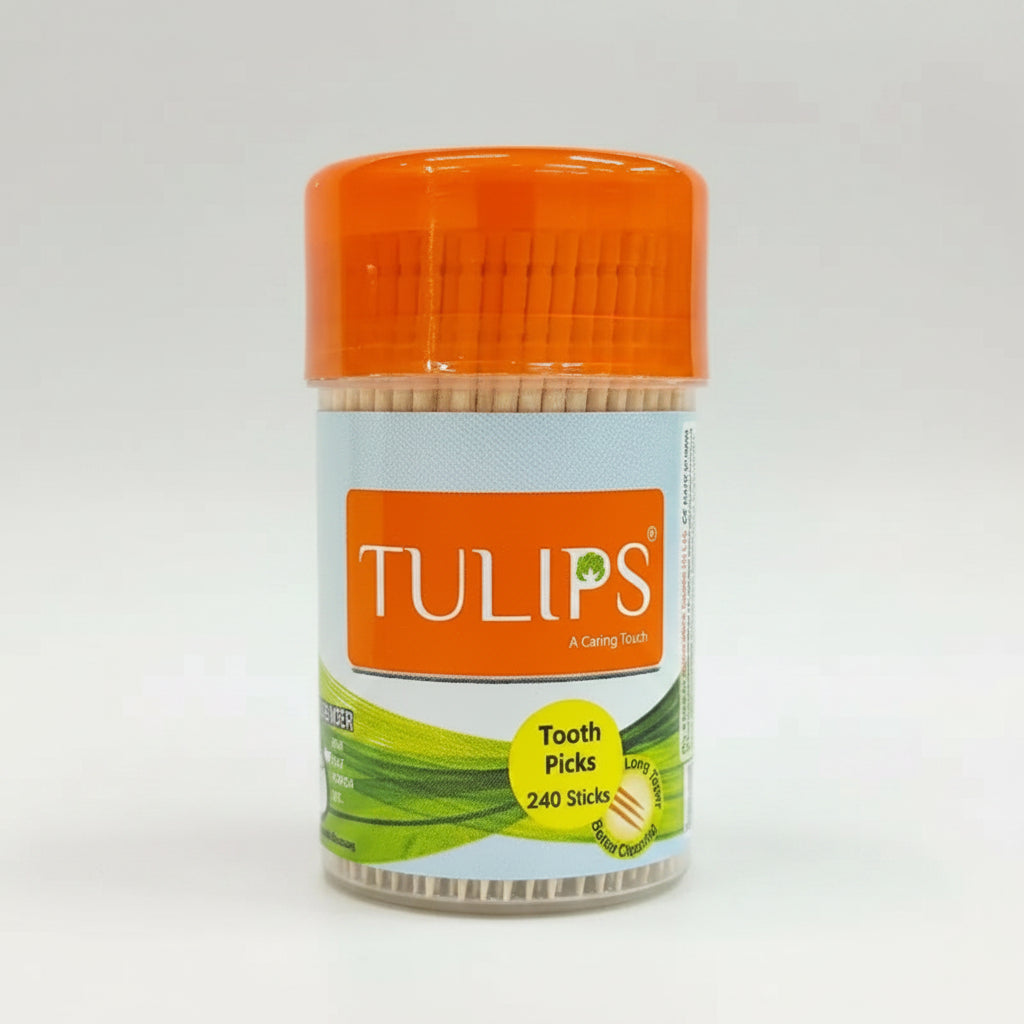 Tulips Ear Buds Paper Stick Cotton Swabs (10N)