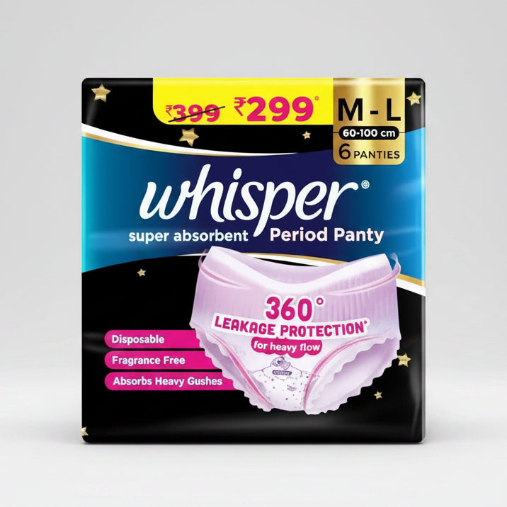 Whisper Super Absorbent Period Panty (M-L)